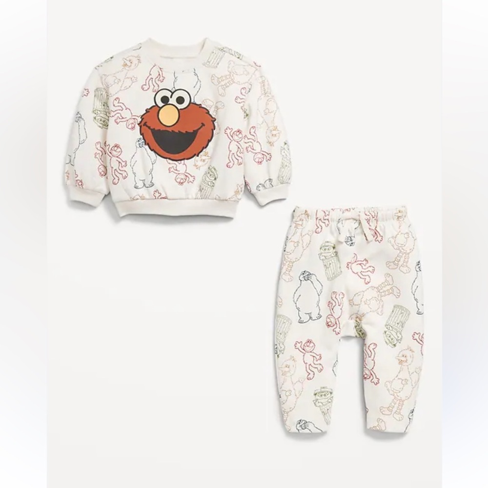 Sesame Street Elmo Kids Matching Set - White and Red